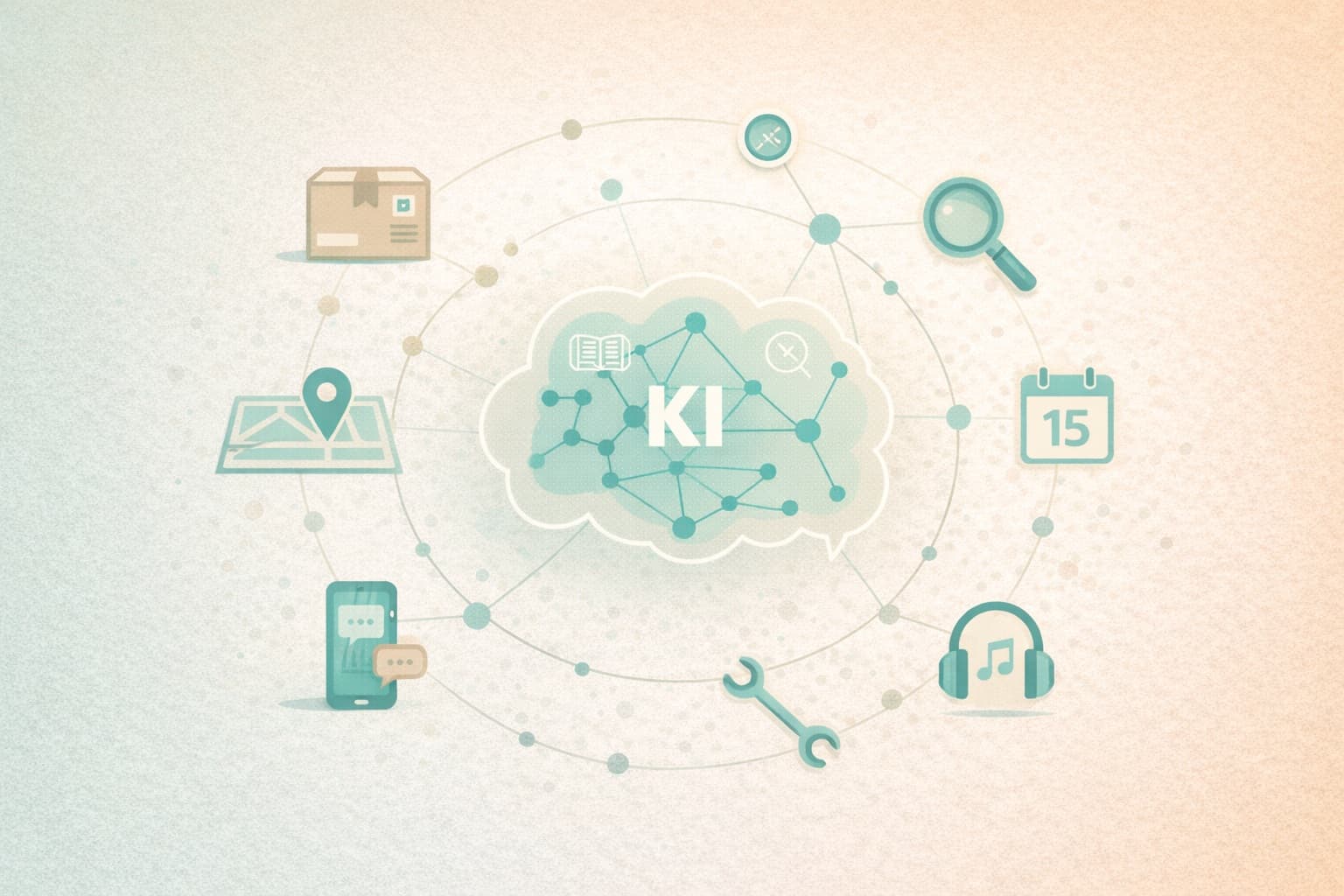 AI in everyday life illustration